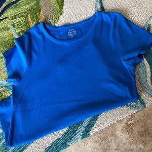 J. Crew Women's Bright Blue Short Sleeve Tee